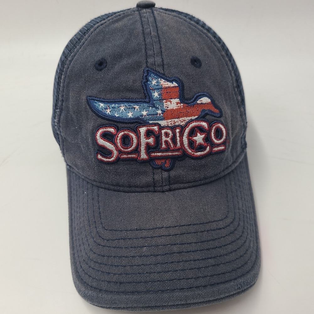 Southern Fried Cotton Hat Snapback Trucker Mesh Blue American Flag Duck Hunt Men